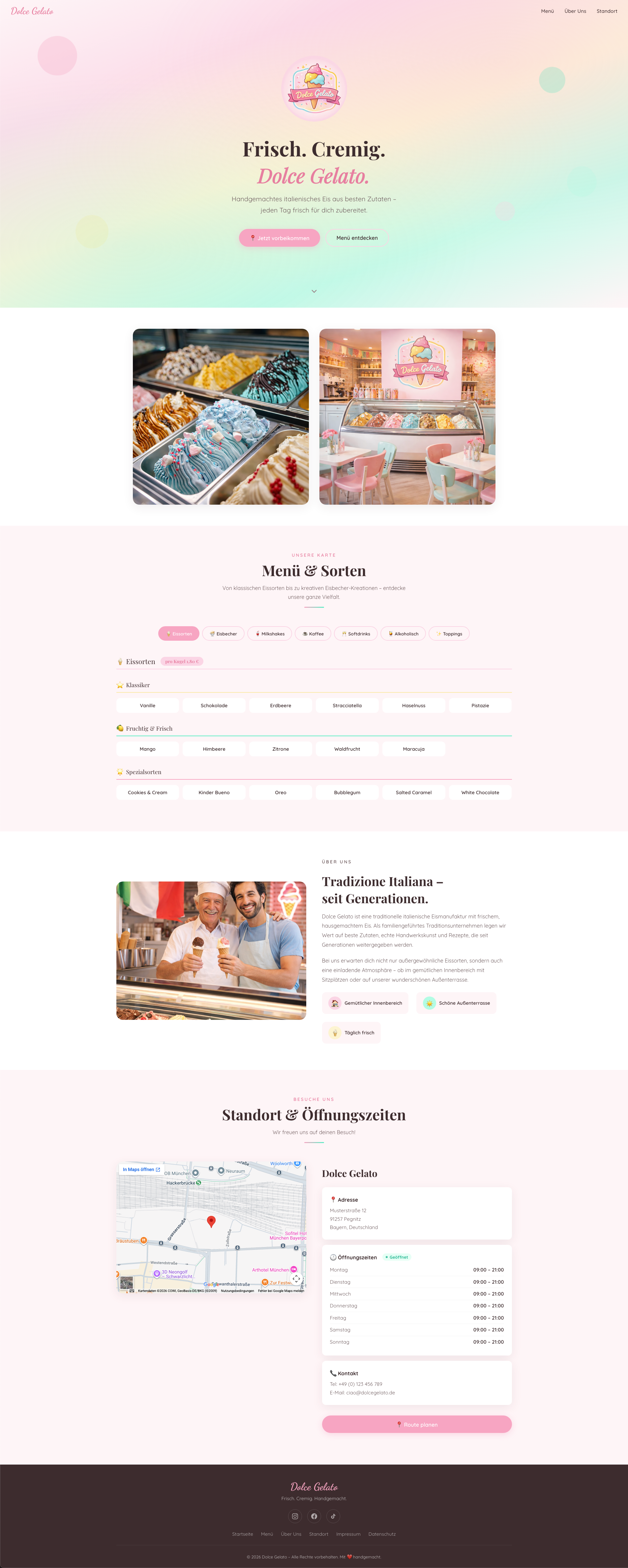 Screenshot – Eisdiele Dolce Gelato